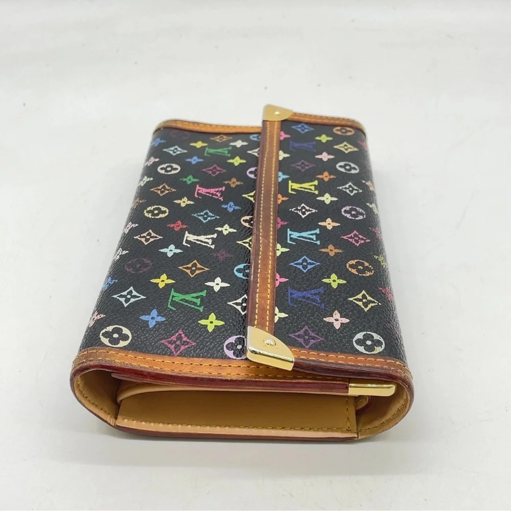 Louis Vuitton Black Multicolor Monogram Wallet
